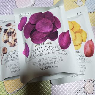 딜라이트 프로젝트 바삭한 원물칩 3종 고구마칩, 자색고구마칩, 느타리버섯칩 [총 6봉지] — 5점을 준 리뷰어가 2022년 3월 올린 사용 사진