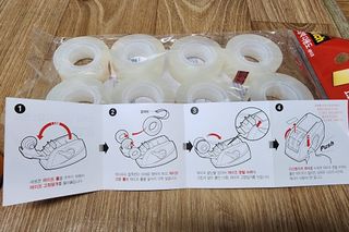 3M 스카치 원터치 테이프 디스펜서 커터기 오렌지/블랙 + 초강력 다용도 테이프 8매 — 5점을 준 리뷰어가 2024년 4월 올린 사용 사진