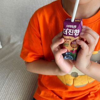 [롯데칠성] 야채듬뿍 더'진한 [롯데칠성] 야채는 이제 COLORFULL! 야채듬뿍  더 진한 레드 4개 +퍼플 4개 (총 8개) — 5점을 준 리뷰어가 2023년 6월 올린 사용 사진