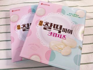 롯데제과 찰떡파이 크림치즈 — 4점을 준 리뷰어가 2021년 5월 올린 사용 사진