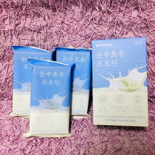 서울약사신협_순수초유프로틴_2.5gx30포 — 5점을 준 리뷰어가 2021년 11월 올린 사용 사진