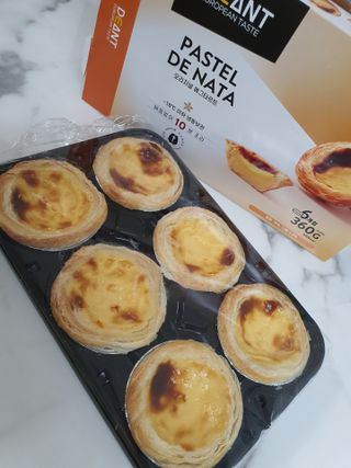 디앙뜨 포르투갈 에그타르트 오리지널 맛+패션후르츠+초콜릿타르트 맛 중 택1 — 5점을 준 리뷰어가 2021년 7월 올린 사용 사진