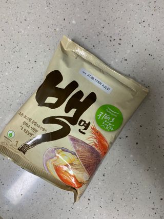 [풀무원] 자연은맛있다 정면, 백면, 홍면  세트 — 5점을 준 리뷰어가 2021년 4월 올린 사용 사진