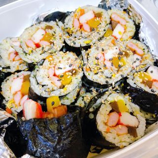 해풀잎 누구나 김밥*1ea [(혼합야채 35g *1ea,  김밥김 (5g, 5ea),  양념간장 (6g, 5ea), 참기름(5g, 2ea)] — 5점을 준 리뷰어가 2022년 7월 올린 사용 사진