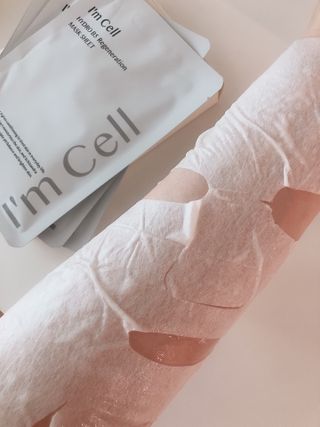 아이엠셀 하이드로 B5 리제너레이션 마스크시트 — 4점을 준 리뷰어가 2021년 4월 올린 사용 사진