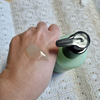프리마인 메이크업과 들뜨는 각질까지 한방에 깐달걀로! 순하기까지한 셀베이스 그린티클렌저(200ml) — 5점을 준 리뷰어가 2023년 1월 올린 사용 사진