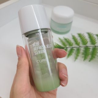 김정문알로에 큐어 큐어 알로에 리프레쉬 젤리 세럼, 큐어 알로에 하이드로 젤리 크림 — 5점을 준 리뷰어가 2021년 4월 올린 사용 사진