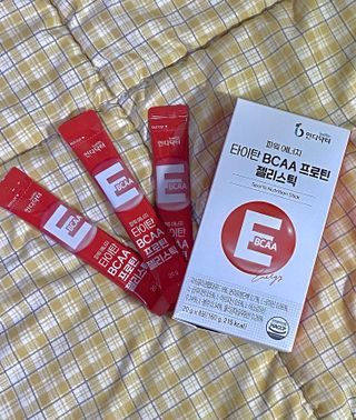 [인디닥터] 타이탄 BCAA 프로틴 젤리스틱 — 5점을 준 리뷰어가 2022년 4월 올린 사용 사진