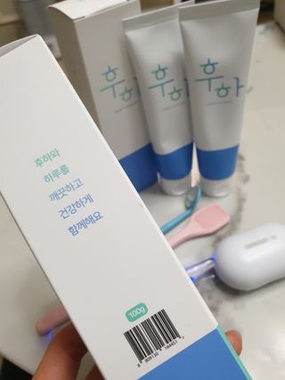 [심폐소생소] 무불소 임산부 천연 치약 — 5점을 준 리뷰어가 2021년 9월 올린 사용 사진