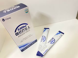 자연에온 아르긴포스 L-아르기닌 5555mg 스틱 15개입 1박스 — 5점을 준 리뷰어가 2021년 4월 올린 사용 사진