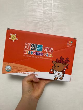 [몸엔용] 아이가 먹는 달콤 국산녹용 키엔용 비타  80ml x 10포 — 5점을 준 리뷰어가 2021년 7월 올린 사용 사진