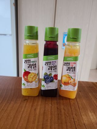 [풀무원] 리얼 과일  저지방 드레싱 240g 3종 — 5점을 준 리뷰어가 2021년 2월 올린 사용 사진