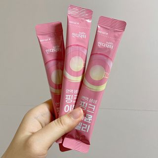 인디닥터 면역 생생 핑크 이뮨 젤리 + 타이탄 BCAA 프로틴 젤리스틱 — 5점을 준 리뷰어가 2022년 4월 올린 사용 사진