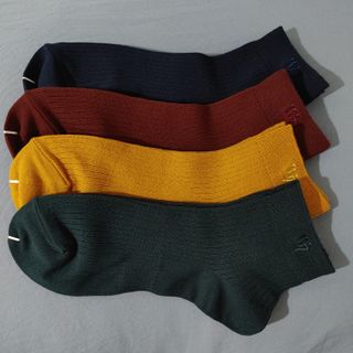 [사이즈가 있는 양말 필로이] 남/여 골지 발목 양말 4족 세트 남【S, M, L, XL】여【S, M, L】_컬러 랜덤 — 5점을 준 리뷰어가 2022년 6월 올린 사용 사진