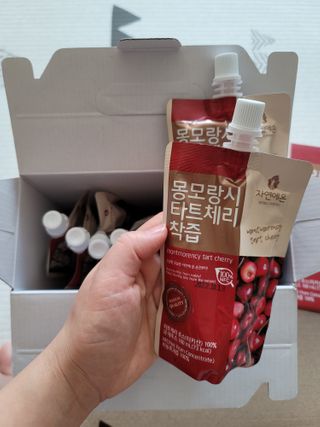 자연에온 몽모랑시 타트체리 착즙 100mL 10개입 2BOX — 5점을 준 리뷰어가 2021년 1월 올린 사용 사진