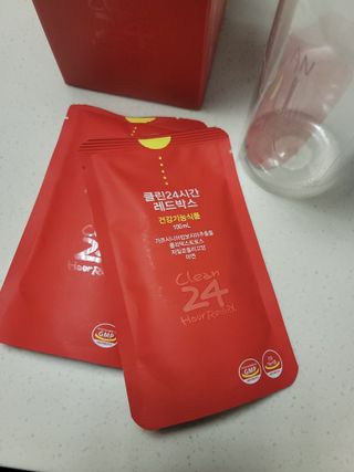 클린24시간 레드박스 1BOX(5포) + 전용보틀(500ml) — 5점을 준 리뷰어가 2024년 3월 올린 사용 사진