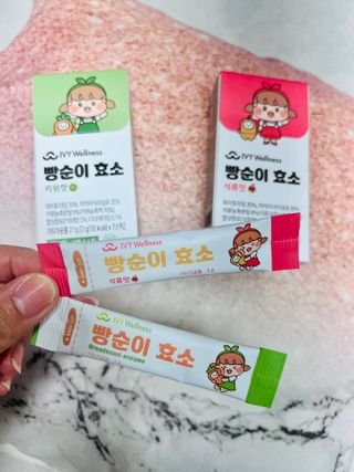 아이비웰니스 빵순이 효소 키위맛 7포 + 석류맛 7포 (총 14포, 2주분) — 5점을 준 리뷰어가 2022년 10월 올린 사용 사진