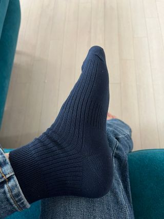 [사이즈가 있는 양말 필로이] 남/여 골지 발목 양말 4족 세트 남【S, M, L, XL】여【S, M, L】_컬러 랜덤 — 4점을 준 리뷰어가 2022년 6월 올린 사용 사진