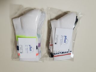 사이즈가 있는 양말 필로이 운동하기 좋은 날!_스포츠 크루 양말 4족 세트_남여 각각 (S,M,L)_컬러 랜덤 발송 — 5점을 준 리뷰어가 2022년 5월 올린 사용 사진