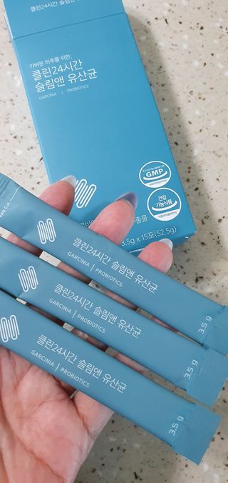 클린24시간 슬림앤유산균 1박스 (3.5g X 15포) — 5점을 준 리뷰어가 2022년 11월 올린 사용 사진