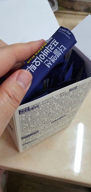 메이준뉴트리 더블액션 프리바이오틱스 플러스+ — 5점을 준 리뷰어가 2021년 3월 올린 사용 사진