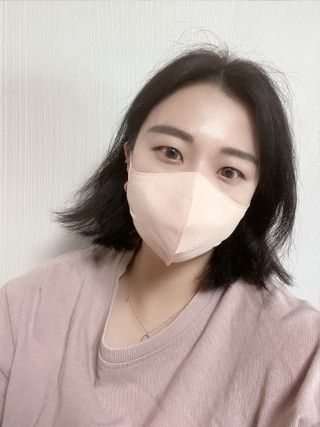 애니가드 셋업메베마스크 (대형 4컬러 + 중형 4컬러) — 5점을 준 리뷰어가 2022년 4월 올린 사용 사진