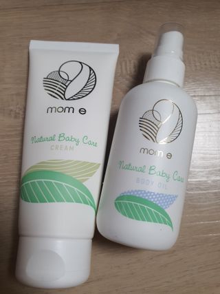 mom e 맘이 내추럴 베이비 케어 크림+바디오일 — 5점을 준 리뷰어가 2021년 1월 올린 사용 사진