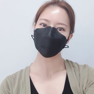 에버그린 순면 끈조절 KF80 마스크 - 화이트/블랙 컬러 대형 - 10매 — 5점을 준 리뷰어가 2021년 7월 올린 사용 사진