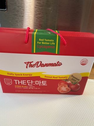 제이제이바이오 더단마토 프리미엄주스 100ml 30팩입 - 무설탕 스테비아 토마토즙 — 5점을 준 리뷰어가 2022년 1월 올린 사용 사진