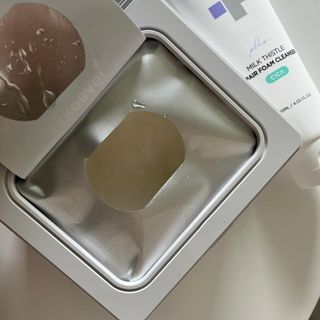 바노바기 코스메틱 바노바기 밀크씨슬 리페어 시카 폼 클렌저 플러스 120ml + 퀵 마스크 플러스 30매 — 4점을 준 리뷰어가 2023년 8월 올린 사용 사진