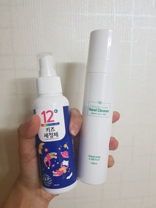 셀바이져 항균 스프레이 핸드워시 + 키즈세정제 SET — 5점을 준 리뷰어가 2021년 3월 올린 사용 사진