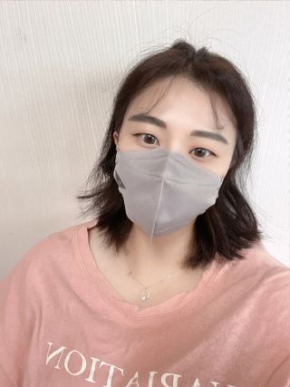 아이엘이 ILE 친환경 새부리형 방수 마스크 — 4.5점을 준 리뷰어가 2022년 4월 올린 사용 사진