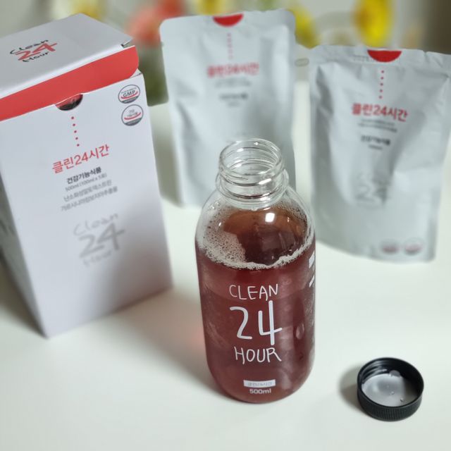 클린24시간 1BOX(5포) + 전용보틀(500ml) 리뷰 사진