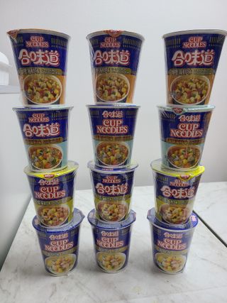 NISSIN 닛신 컵누들  4종 - 씨푸드오리지날, 씨푸드 스파이시, 씨푸드 커리, 씨푸드 XO소스 — 5점을 준 리뷰어가 2023년 1월 올린 사용 사진