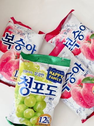 청포도캔디 복숭아캔디 — 5점을 준 리뷰어가 2022년 11월 올린 사용 사진