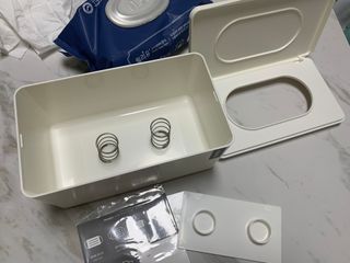 창신리빙 [프랑코 스마트 마스크·물티슈 보관함 오픈캡형] 똑똑한 정리 수납 — 5점을 준 리뷰어가 2021년 7월 올린 사용 사진