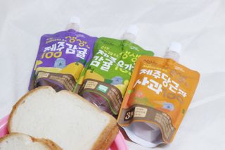 탐라원 건강 어린이 주스, 생생한 주스 3종 - 유기 감귤 주스, 당근과 사과 주스, 감귤 주스 — 5점을 준 리뷰어가 2021년 10월 올린 사용 사진