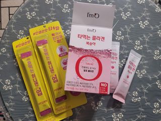 [음료수 대신 가능!]  빠르게 흡수되는 아임오 타먹는 콜라겐 1박스 — 4점을 준 리뷰어가 2023년 3월 올린 사용 사진