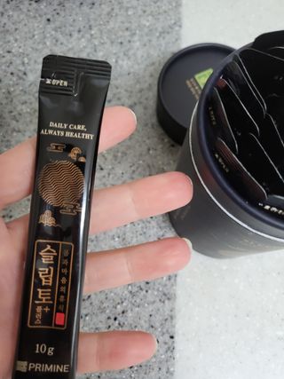 프리마인 자체 기업부설 연구소에서 찾아낸 건강한 수면의 비밀.  슬립토 플러스 30포 — 4점을 준 리뷰어가 2023년 5월 올린 사용 사진