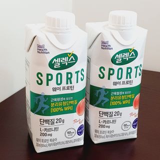 셀렉스스포츠 셀렉스 스포츠 웨이 프로틴 복숭아_ 330ml x 12팩 — 5점을 준 리뷰어가 2021년 4월 올린 사용 사진