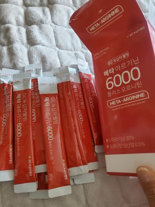 메타아르기닌 GC녹십자웰빙 메타 아르기닌 6000 플러스 오르니틴 — 5점을 준 리뷰어가 2022년 5월 올린 사용 사진