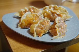 삼양냉동 [삼양] 얇은피불닭왕교자+얇은피까르보불닭왕교자 총4팩 — 5점을 준 리뷰어가 2021년 2월 올린 사용 사진