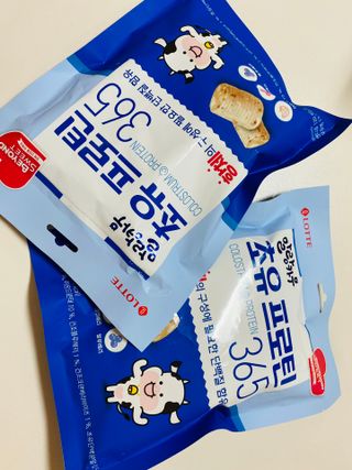 롯데제과 말랑카우 초유프로틴365 — 2점을 준 리뷰어가 2021년 9월 올린 사용 사진