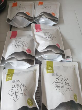 오봉산꽃부각 [만나식품] 오봉산 꽃부각 3가지 맛(오리지널, 새우맛, 매운고추맛) — 4.5점을 준 리뷰어가 2023년 1월 올린 사용 사진