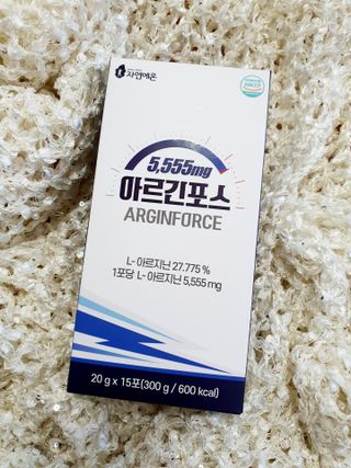 자연에온 아르긴포스 L-아르기닌 5555mg 스틱 15개입 1박스 — 5점을 준 리뷰어가 2021년 4월 올린 사용 사진