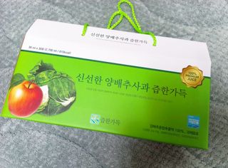 즙한가득 양배추사과즙/석류즙 30포, 선물박스 택1 — 5점을 준 리뷰어가 2022년 1월 올린 사용 사진
