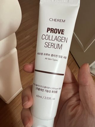 체르엠  프루브 콜라겐 앰플세럼 60ml 1병 — 3.5점을 준 리뷰어가 2022년 4월 올린 사용 사진