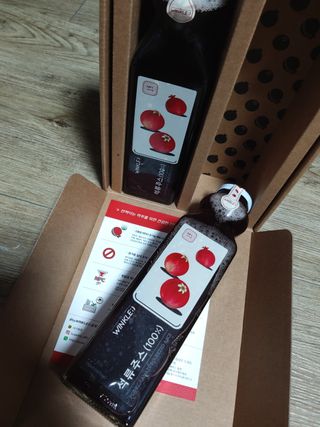 [바이윙클] 페르시아 유기농 석류 착즙주스 750ml 2병 + 선물박스 세트 — 5점을 준 리뷰어가 2022년 2월 올린 사용 사진