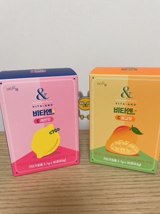 비타앤C 레몬맛, 망고맛 — 5점을 준 리뷰어가 2021년 5월 올린 사용 사진