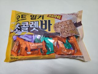 델리스 오트 밀키 초콜릿 바 — 5점을 준 리뷰어가 2022년 3월 올린 사용 사진